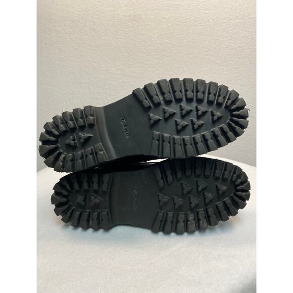 Madewell The Rayna Lace-Up Combat Boot in Black Leather Size 8 - Picture 5 of 9